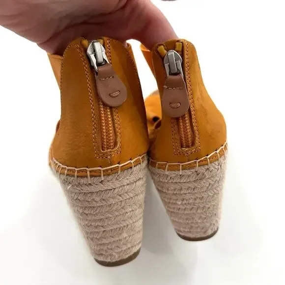 Gentle Souls Kenneth Cole Colleen X Elastic Leather Espadrille Wedge Sandals - Picture 6 of 11